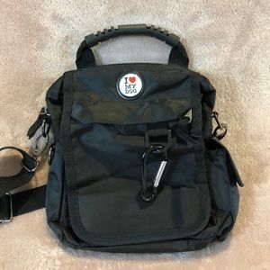 Black Mini Crossbody Bag with 'I ♥ My Dog' Patch